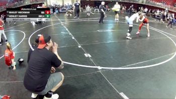 113 lbs Semifinal - Kenley Harris, Hawks Wrestling Club (Lincoln) - Girls vs Mailey Heckman, HWA