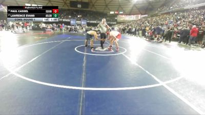 Boys 4A 285 lbs Cons. Round 1 - Paul Cassel, Ferris vs Lawrence Evans, Arlington