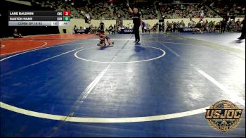 49 lbs Consi Of 16 #2 - Lane Baldwin, Claremore Wrestling Club vs Easton Hans, Lions Wrestling Academy
