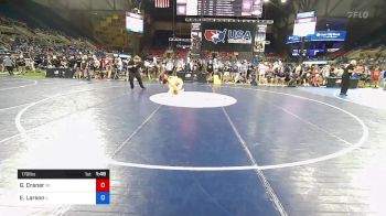 170 lbs Rnd Of 32 - Gavin Craner, Michigan vs Eli Larson, Illinois