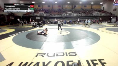 113 lbs Quarterfinal - Liam Davis, Lake Highland Prep vs Liam McGettigan, Gilman