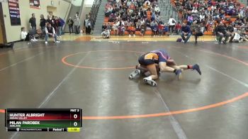 132 lbs Quarterfinal - Hunter Albright, Indian Valley vs Milan Parobek, Ashland