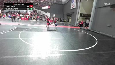 70 lbs Cons. Round 2 - Carli Volm, Marathon vs Gloriana Popp, Chilton/Hilbert