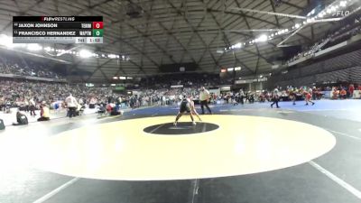 Boys 1A 215 lbs Champ. Round 1 - Francisco Hernandez, Wapato vs Jaxon Johnson, Tenino