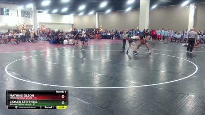 157 lbs Round 1 (6 Team) - Cayleb Stephens, Indiana Goon Squad vs Mathias Olson, Team Montana Senior