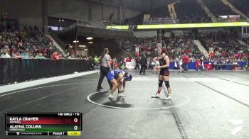 115 lbs Champ. Round 1 - Alayna Collins, Cherryvale vs Kayla Cramer, Wamego