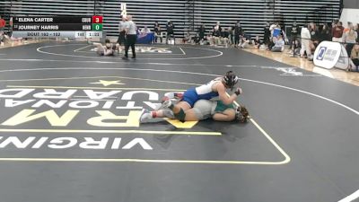 152 lbs Quarterfinal - Journey Harris, Henrico vs Elena Carter, Courtland