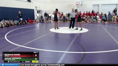 143-145 lbs Round 1 - Nicholas Nunez, Kamiak vs Keshav Gopinath, Lake Washington