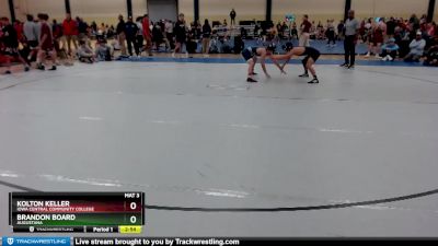 125 lbs Cons. Round 4 - Brandon Board, Augustana vs Kolton Keller, Iowa Central Community College