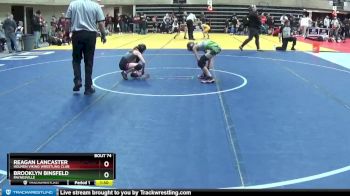 70 lbs Round 3 - Reagan Lancaster, Holmen Viking Wrestling Club vs Brooklyn Binsfeld, Paynesville