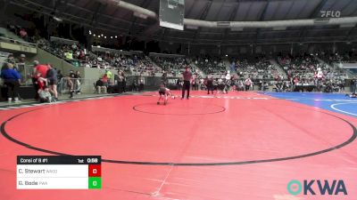 43 lbs Consi Of 8 #1 - Cary Stewart, Wagoner Takedown Club vs Greyson Bode, Perry Wrestling Academy