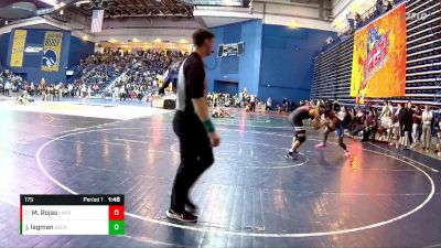 175 lbs Champ. Round 1 - Miguel Rojas, Lake Highland Preparatory School vs Joseph Lagman, DeMatha Catholic