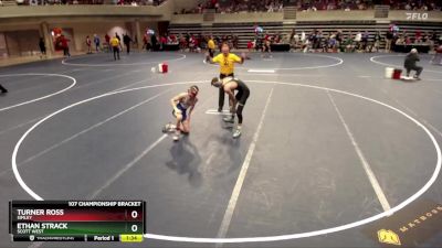 107 Championship Bracket Quarterfinal - Turner Ross, Simley vs Ethan Strack, Scott West