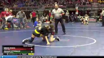 1 lbs Champ. Round 1 - Brock Shaha, Mount Ayr vs Reanah Utterback, Sigourney-Keota