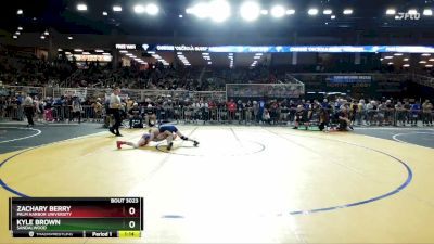 3A 120 lbs Champ. Round 1 - ZACHARY BERRY, Palm Harbor University vs Kyle Brown, Sandalwood