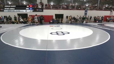 74 kg Cons. Sub-rd Of 64 - Jordan Barry, Long Island RTC - LIRTC vs Wyatt Abele, Southeast Ohio Wrestling Club