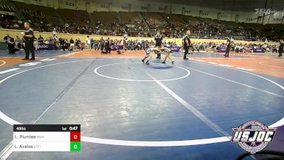 49 lbs Semifinal - Lane Plumlee, Mustang Bronco Wrestling Club vs Liam Avalos, Standfast