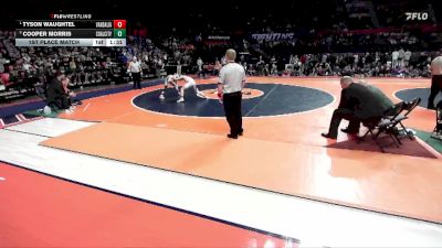 1A 126 lbs 1st Place Match - Tyson Waughtel, Vandalia vs Cooper Morris, Coal City