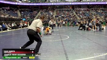 2A 144 lbs Cons. Semi - Charles `Bear` Schaefer, Trinity vs Zack Sheets, West Wilkes