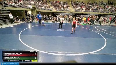 86 lbs Quarterfinal - Brayden McMillan, Ravage vs Grayson Skeem, Fremont Wrestling Club