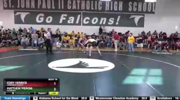 132 lbs Round 2 - Cody Herrick, Cherokee County vs Matthew Pieroni, Florence