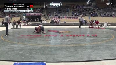 120 lbs Quarterfinal - Christian Delos Santos, John Hardin vs Henry Koller, South Oldham
