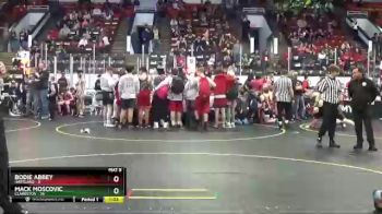 102 lbs Finals (8 Team) - Mack Moscovic, Clarkston vs Bodie Abbey, Hartland