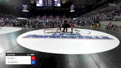 120 lbs Cons 16 #2 - Kylee Golz, CA vs Gracie Guarino, IL