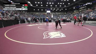 235 lbs Quarterfinal - Gianna Redcorn, Wichita-Kapaun Mt.Carmel Hs vs Kiarra Codling, Salina-Central Hs