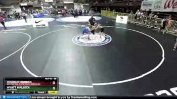 98 lbs Cons. Round 4 - Wyatt Walbeck, California vs Warrior Bundra, Rim Fighting Scots Youth Wrestling