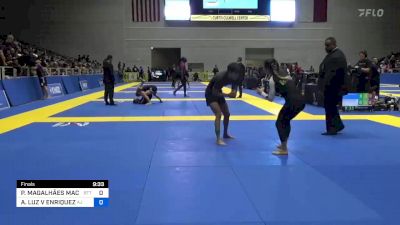 PATRÍCIA MAGALHÃES MACHADO vs ALEXANDRIA LUZ V ENRIQUEZ 2022 Pan IBJJF Jiu-Jitsu No-Gi Championship