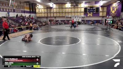 113 lbs Semifinal - Ren Birk, Lexington vs Max Murillo, Canyon Springs Highschool