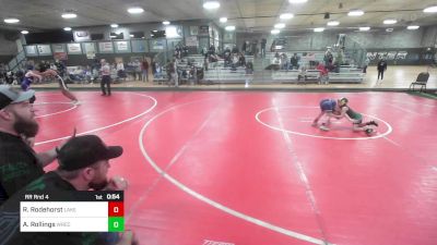 60 lbs Rr Rnd 4 - Riggs Rodehorst, Lakeview Youth Wrestling vs Adrian Rollings, Wrecking Crew