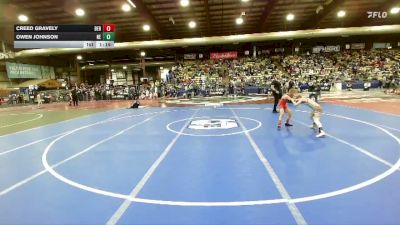 65 lbs Champ. Round 2 - Owen Johnson, Nebraska Elite vs Creed Gravely, Beresford