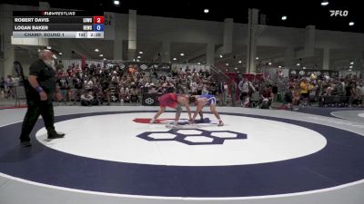 74 lbs Champ. Round 1 - Robert Davis, Level Up Wrestling Center vs Logan Baker, Husky Elite Wrestling Club