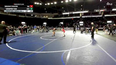 Girls 120 lbs 5th Place Match - Maleah Chacon, Tenino (Girls) vs Jennifer Tian, Cheney (Girls)
