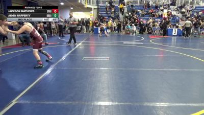 150 lbs 3rd Place - Jackson Mathews, Spartan W.C. vs Aiden Rafferty, Brookville