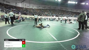 105 lbs Quarterfinal - Kole Knoke, Sallisaw Takedown Club vs Tyson Brown, Choctaw Ironman Youth Wrestling