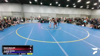 180 lbs Placement Matches (8 Team) - Kiley McClain, California Red vs Alison Evans, Colorado