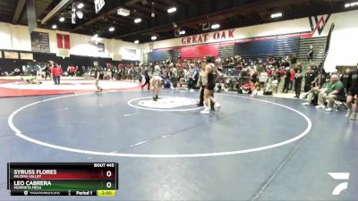 120 lbs Quarterfinal - Syruss Flores, Paloma Valley vs Leo Cabrera, Murrieta Mesa