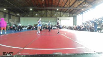 120 lbs Semifinal - Sawyer Howard, Cleveland Takedown Club vs Evelyn Tillison, Fort Gibson Youth Wrestling