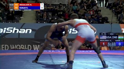 61 kg Quarterfinal - Nico Megaludis, USA vs Ravi Kumar, IND