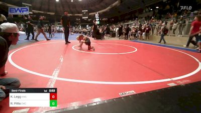 43 lbs Semifinal - Kashton Legg, Keystone Wrestling Club vs Rhett Pitts, Cowboy Wrestling Club