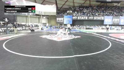 Girls 3A 105 lbs Champ. Round 2 - Mya Robles, Peninsula (Girls) vs Adrielle Sabala, Sageview (Girls)