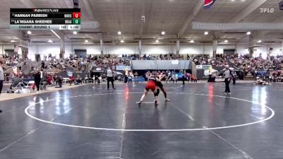 Girls 132 lbs Champ. Round 1 - La`Ngiana Sheehee, Bradley Central High School vs Hannah Parrish, Maryville High School