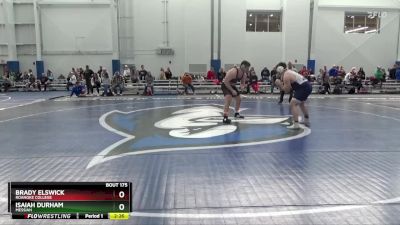 285 lbs Quarterfinal - Brady Elswick, Roanoke College vs Isaiah Durham, Messiah