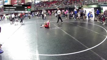 59 lbs Champ. Round 1 - Trey Dennis, O`Neill Leprechaun Wrestling vs Cole Sterling, MWC Wrestling Academy
