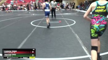 95 lbs Round 3 (6 Team) - Cannon Terry, Kansas Mayhem vs Tristian Pino, Duran Elite