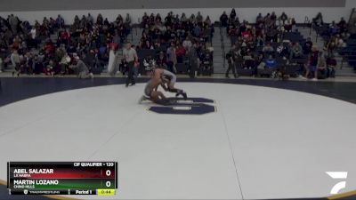 120 lbs Cons. Round 3 - Abel Salazar, La Habra vs Martin Lozano, Chino Hills