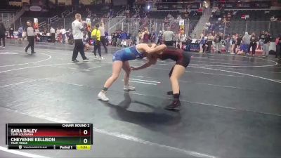 132 lbs Champ. Round 2 - Cheyenne Kellison, Team Texas vs Sara Daley, Team Louisiana